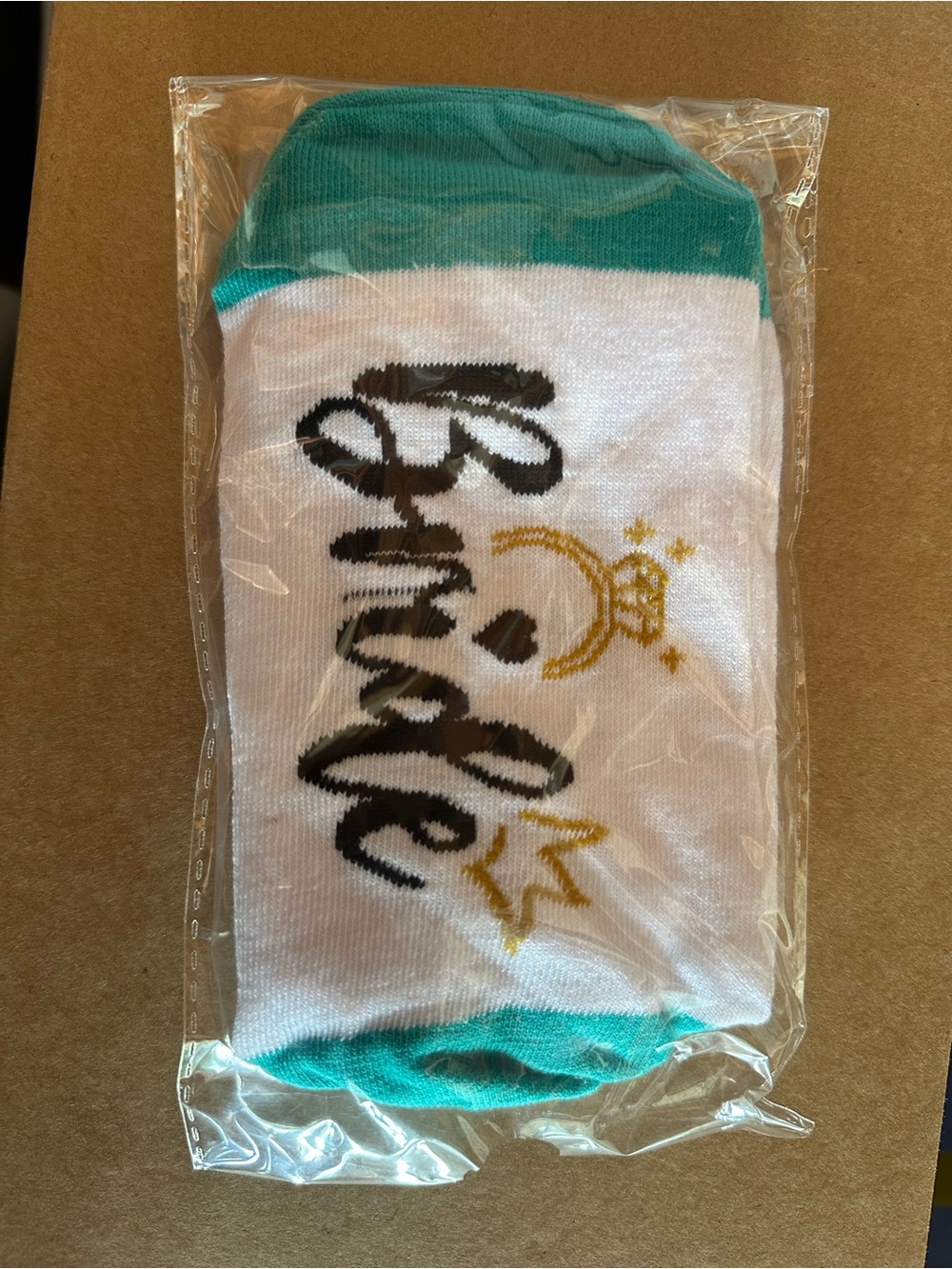 Bride Socks in White and Teal